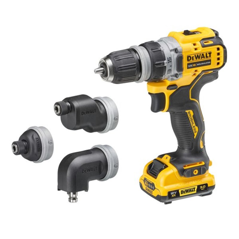 DeWALT DCD703L2T-QW drill 1500 RPM Keyless 900 g Black, Yellow