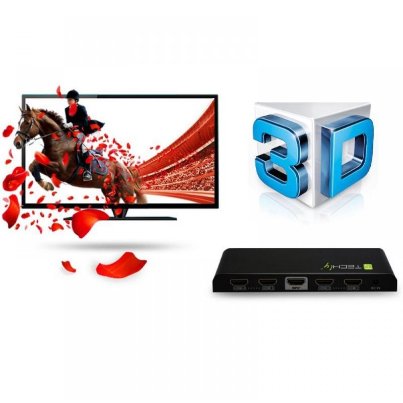 Techly IDATA HDMI-4K4 répartiteur vidéo 4x HDMI