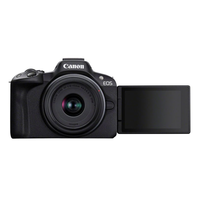 Canon EOS R50, Black RF-S 18-45 IS STM RF-S 55-210mm F5-7.1 IS STM Kit MILC 24,2 MP CMOS 6000 x 4000 pixels Noir