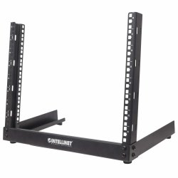 Intellinet Network Rack Open Frame (Desktop) 8U Usable Width 465mm Black Flatpack 19 Three Year Warranty