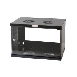 Techly I-CASE EL-1006B45 étagère 6U Rack monté sur le mur Noir
