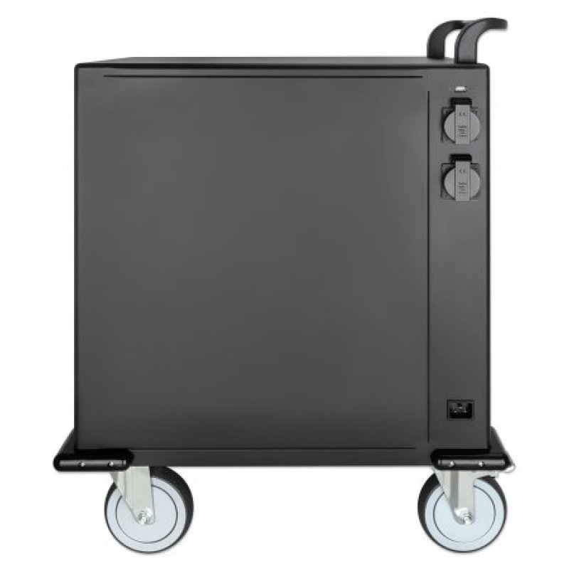 Manhattan Charging Cabinet/Cart via USB-C x32 Devices, Trolley, Power Delivery 18W per port (576W total), Suitable for