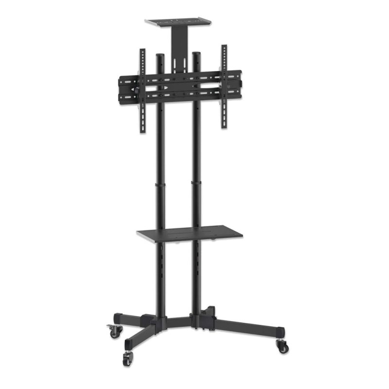 Manhattan TV & Monitor Mount, Trolley Stand, 1 screen, Screen Sizes: 37-65", Black, VESA 200x200 to 600x400mm, Max