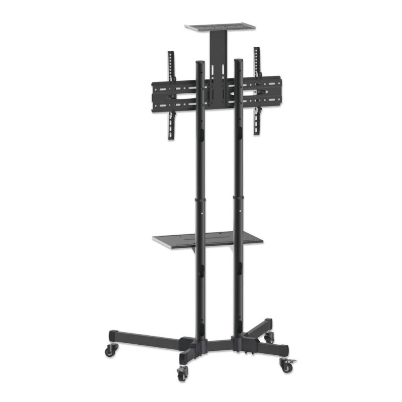 Manhattan TV & Monitor Mount, Trolley Stand, 1 screen, Screen Sizes: 37-65", Black, VESA 200x200 to 600x400mm, Max