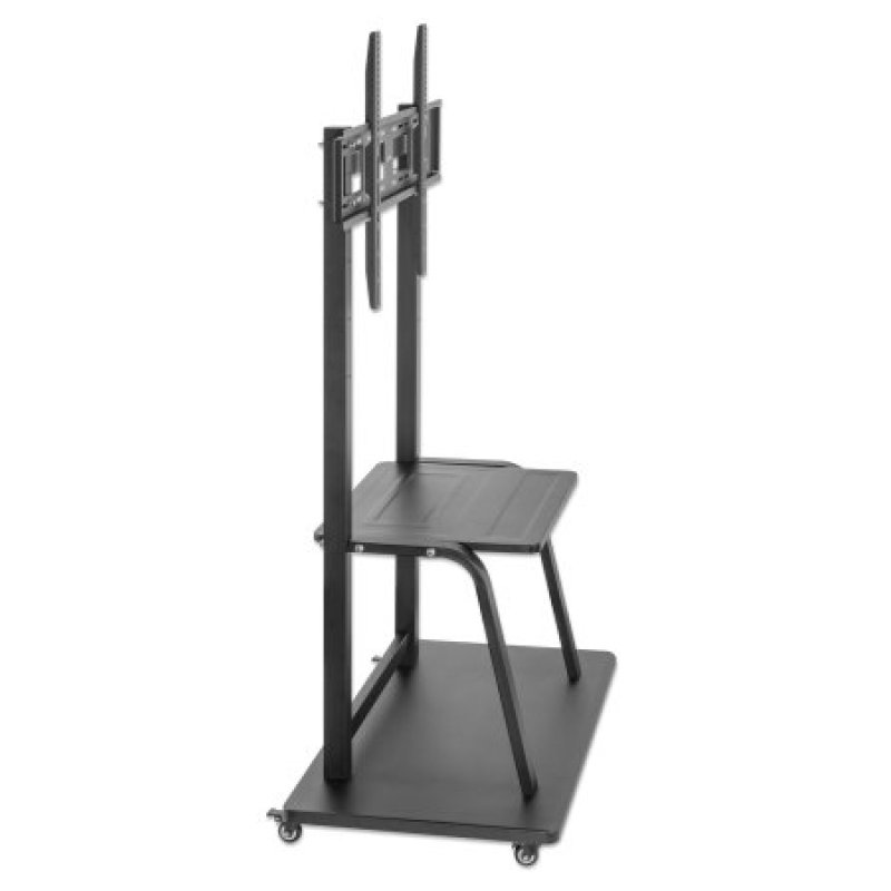 Manhattan TV & Monitor Mount Trolley Stand 1 screen Screen Sizes: 37-100 Black VESA 200x200 to 800x600mm Max