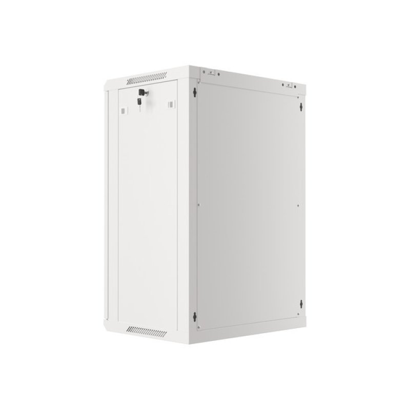 Lanberg wall-mounted installation rack cabinet 19'' 18U 600x450mm gray (glass door)