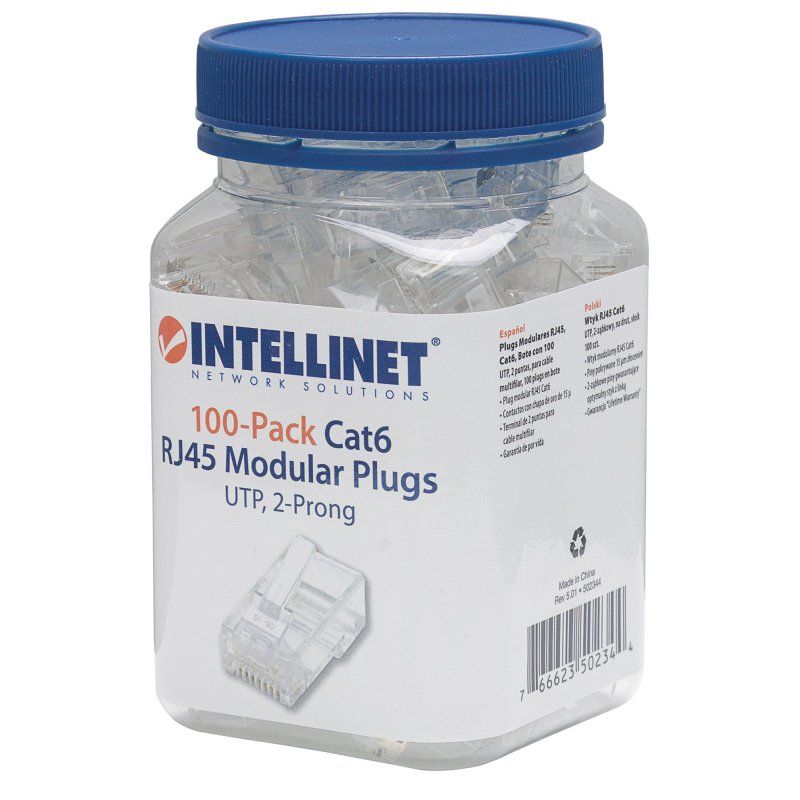 Intellinet RJ45 Modular Plugs Cat6 U