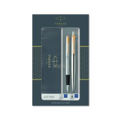 Parker 2093257 Ensemble de stylos Noir, Chrome, Or 2 pièce(s)