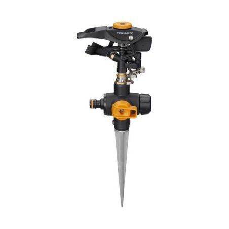 Fiskars 1027029 water sprinkler Pulse water sprinkler Metal Black, Orange
