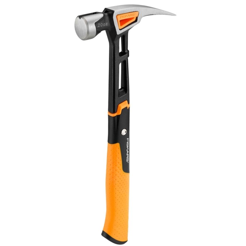 Fiskars 1020214 marteau Marteau arrache-clous Noir, Métallique, Orange