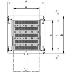 Etagère tel. 19" 2U C500 VOL 7035 22130-353
