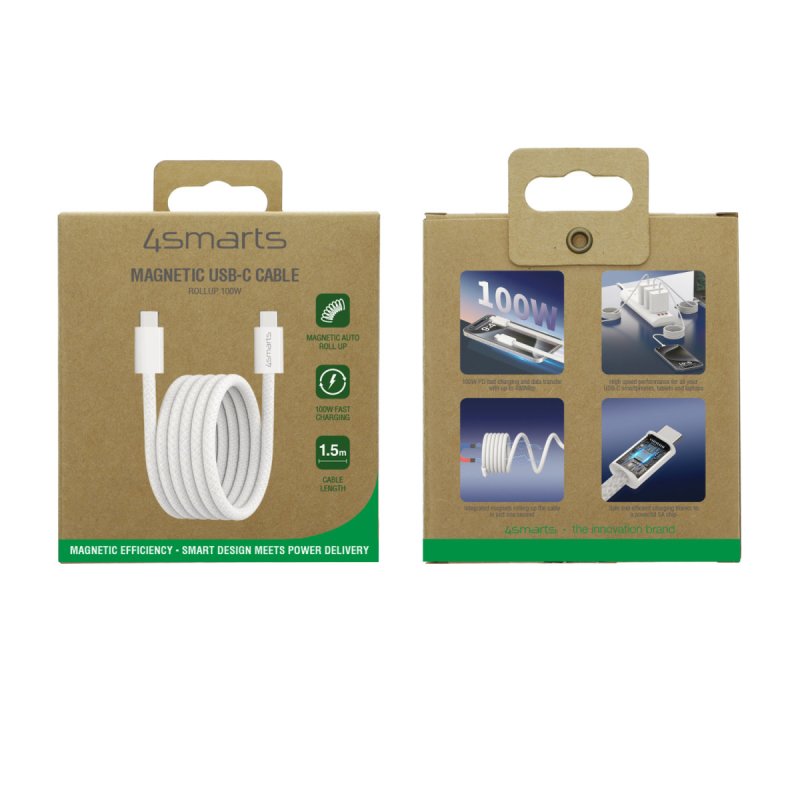 4smarts 541012 câble USB 1,5 m USB C Blanc