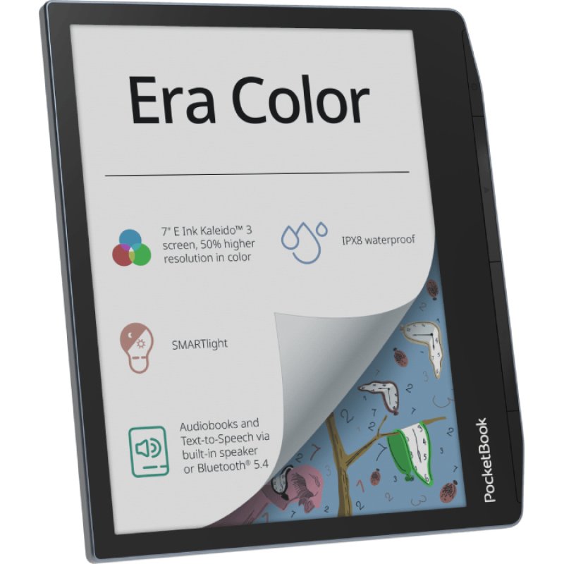 PocketBook Era Color e-book reader Touchscreen 32 GB Wi-Fi Black, Light Blue