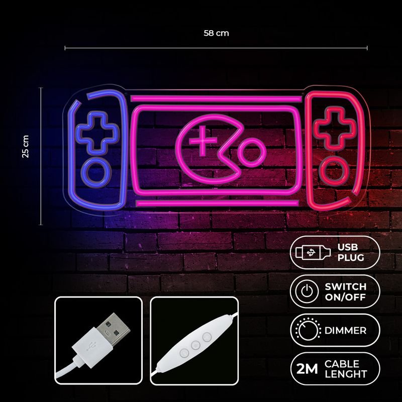 Neon PLEXI LED GAME CONSOLE multicolor FPNE27 Forever Light