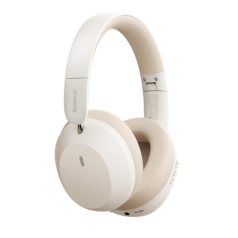 Baseus Bass 35 Max Headphones Wired & Wireless Head-band Music USB Type-C Bluetooth Beige