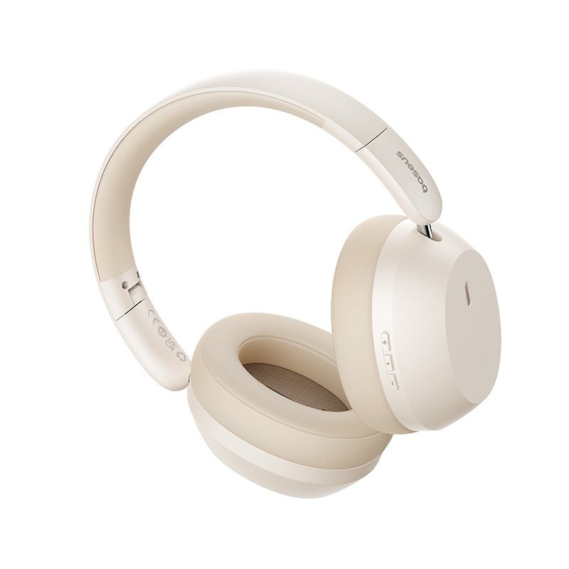 Baseus Bass 35 Max Headphones Wired & Wireless Head-band Music USB Type-C Bluetooth Beige