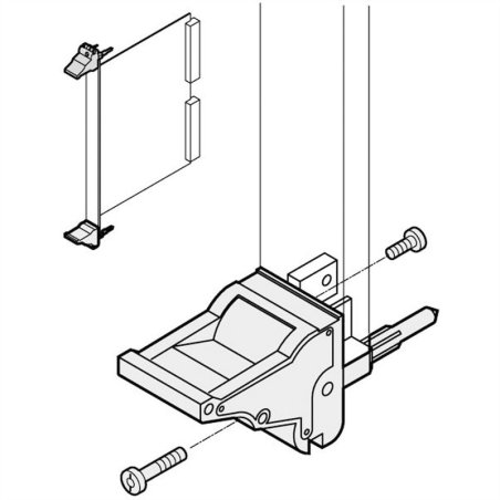SCHROFF POIGNEE INSERTION/EXTRACTION EIL LEVIER GRIS/BOUTON POUSSOIR NOIR BAS x10