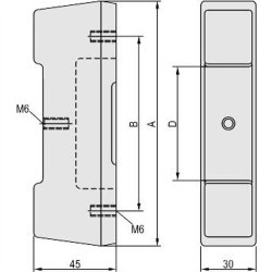 Pied arrière CompacPRO, 3U, 45 mm 20823-668