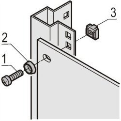 Vis Pozidrive, M6x16, acier, zingué, x50 21100-021