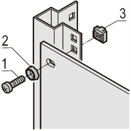 Vis Pozidrive, M6x16, acier, zingué, x50 21100-021