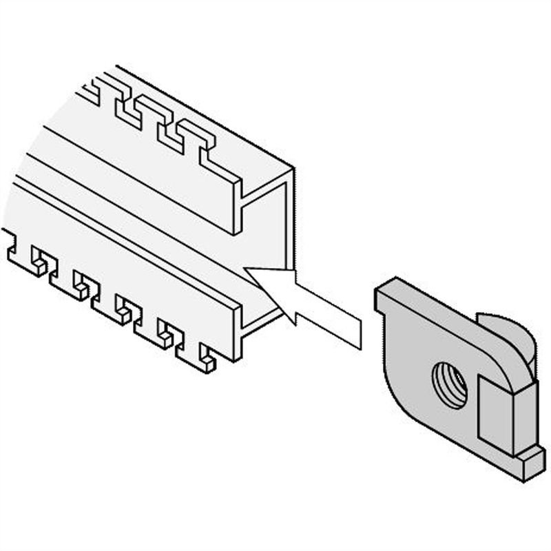 SCHROFF KIT ECROUS COULISSEAU POUR GLOSSIERE C LOT DE 10
