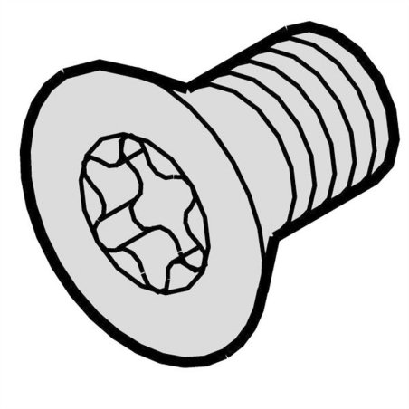 Vis tête fraisée Torx M4x14, acier zing 24560-145