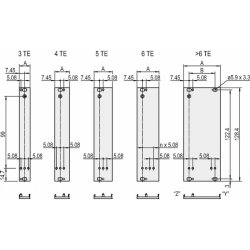 Face avant TR-GR. 3U 12HP 30849-093