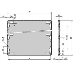 Plaque de montage 63HP, 220mm 34562-751