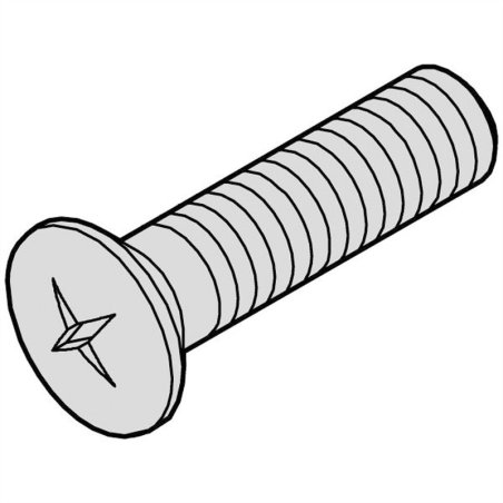 Vis à tête fraisée, cruci, M2.5x8, x100 21100-429