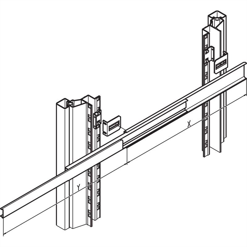Kit de montage p. glissière, étroite 21120193