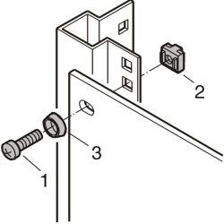 SCHROFF KIT ECROU CAGE M6 x8 21100-435
