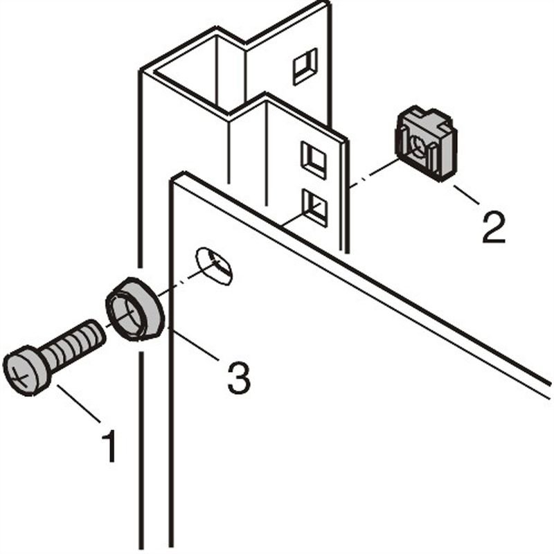 SCHROFF KIT ECROU CAGE M6 x8 21100-435