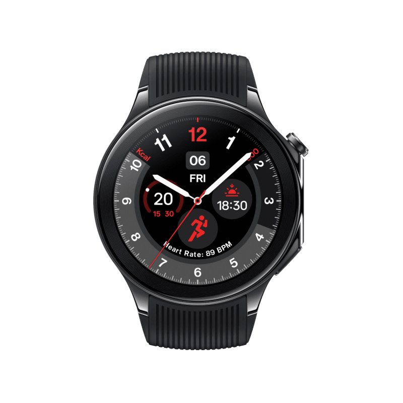 OnePlus Watch 2 3.63 cm (1.43 ) AMOLED Digital 466 x 466 pixels Touchscreen Black Wi-Fi GPS (satellite)