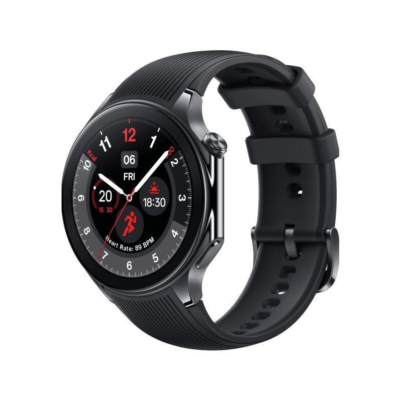 OnePlus Watch 2 3,63 cm (1.43") AMOLED Numérique 466 x 466 pixels Écran tactile Noir Wifi GPS (satellite)