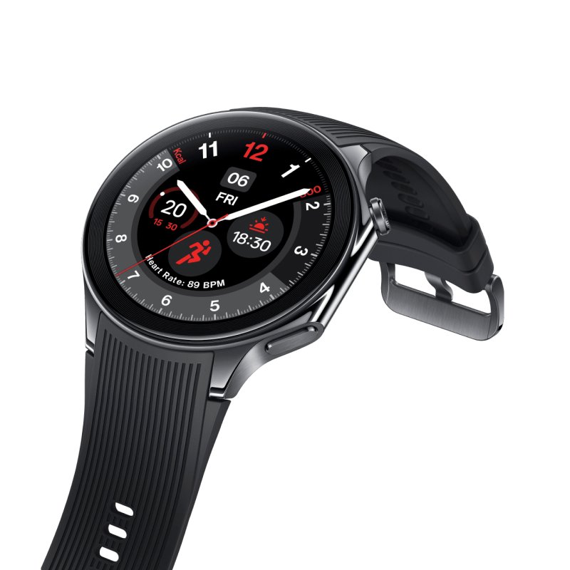 OnePlus Watch 2 3.63 cm (1.43 ) AMOLED Digital 466 x 466 pixels Touchscreen Black Wi-Fi GPS (satellite)