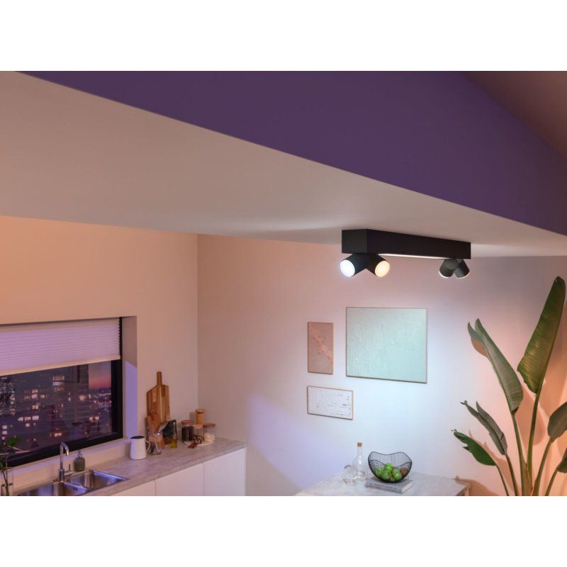 Philips Hue White & Color Ambiance Centris Deckenleuchte schwarz • 4er-Spot