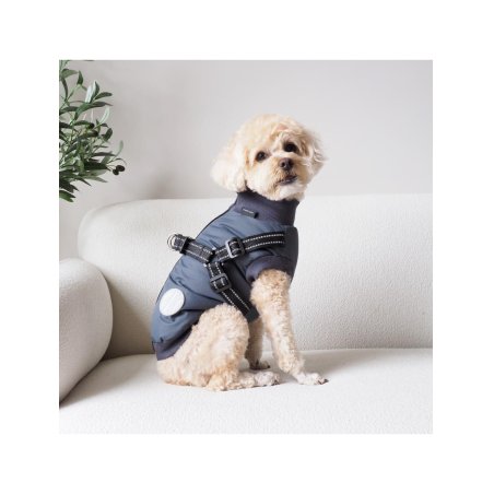 Nordic paws - Dogcoat Thor with harness 30cm - Anthracite - XS