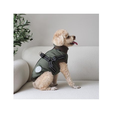 Nordic paws - Dogcoat Thor with harness 40cm - Green - M