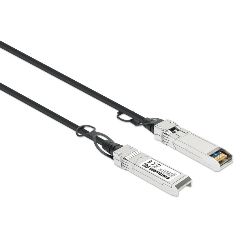 Intellinet SFP 10G Passive DAC Twinax Cable SFP to SFP 1 m (3 ft.) MSA-compliant for Maximum Compatibility Direct