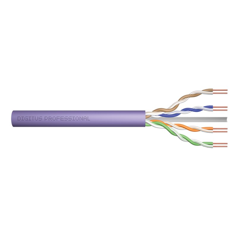 Installation cable DIGITUS cat.6 U/UTP Dca AWG23/1 LSOH 305m purple cardboard