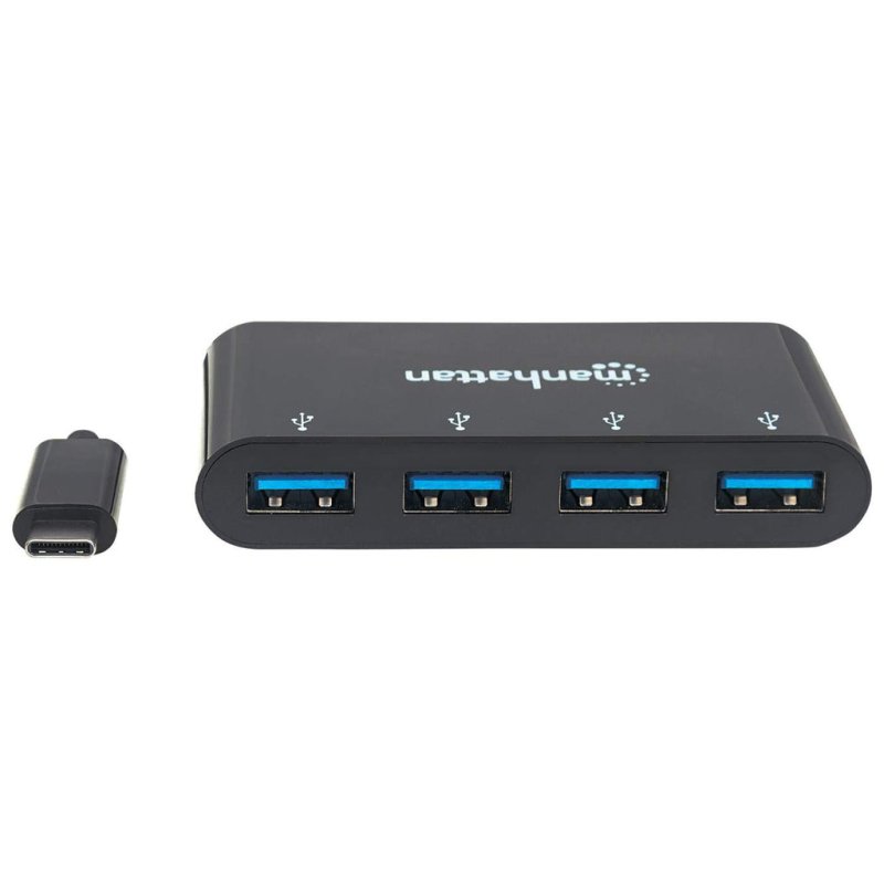 Manhattan USB-C Dock/Hub Ports (x4): USB-A (x4) 5 Gbps (USB 3.2 Gen1 aka USB 3.0) External Power Supply Not Needed 