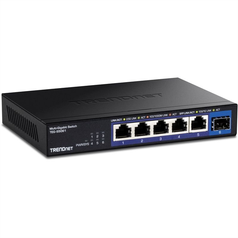 TRENDnet TEG-S5061 Switch 6 ports Switch 2.5G non géré avec port 10G SFP 