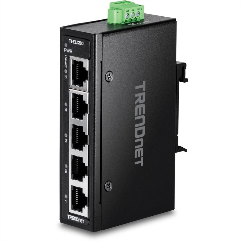 5-PORT INDUSTRIAL FAST ETHERNET DIN-RAIL MINI SWITCH