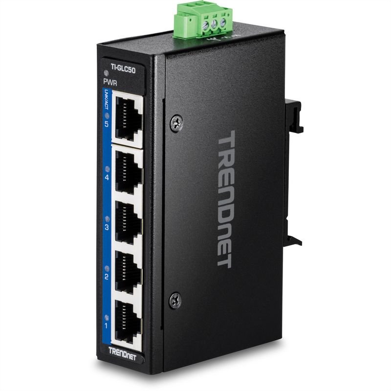 5-PORT INDUSTRIAL GIGABIT DIN-RAIL MINI SWITCH