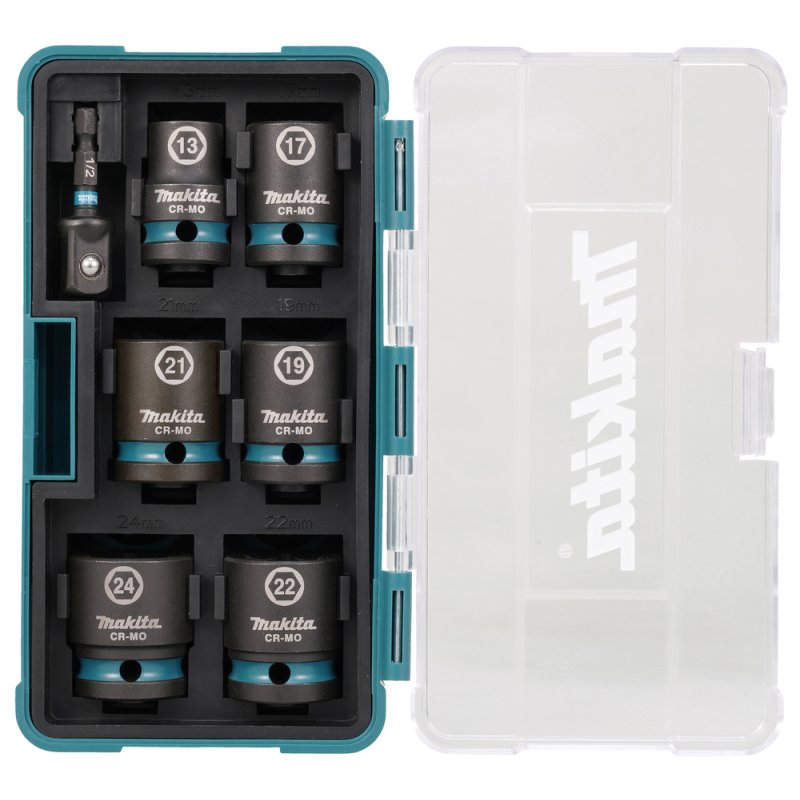Makita E-16592 impact socket Impact socket set Black Teal