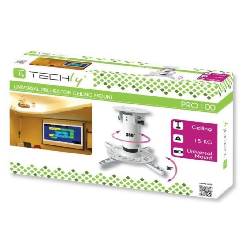 Techly ICA-PM 200WH support pour projecteurs Plafond Blanc