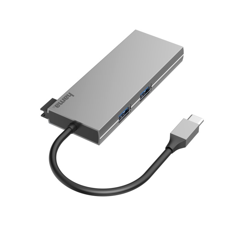 Hama 00200110 station d'accueil USB 3.2 Gen 1 (3.1 Gen 1) Type-C Gris