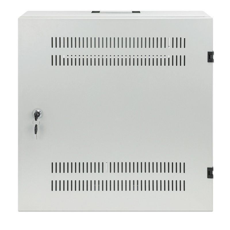 Intellinet Low-Profile 19" Wall Mount Cabinet with 4U Horizontal and 2U Vertical Rails Slim, Space-saving Enclosure
