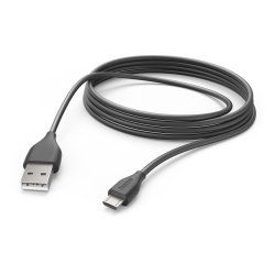 Hama 00201588 câble USB USB 2.0 3 m USB A Micro-USB B Noir