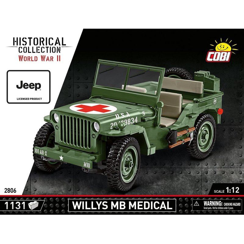 COBI 2740 Historical Collection WWII Willys MB (Medical) 1131 pieces